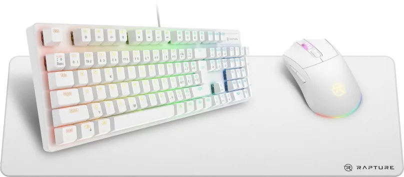 Set klávesnice a myši Rapture ELITE Gaming Set biely