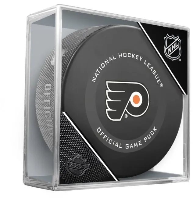 Puk InGlasCo NHL Official Game Puck, 1 ks, Philadelphia Flyers, čierna farba, s logom tímu
