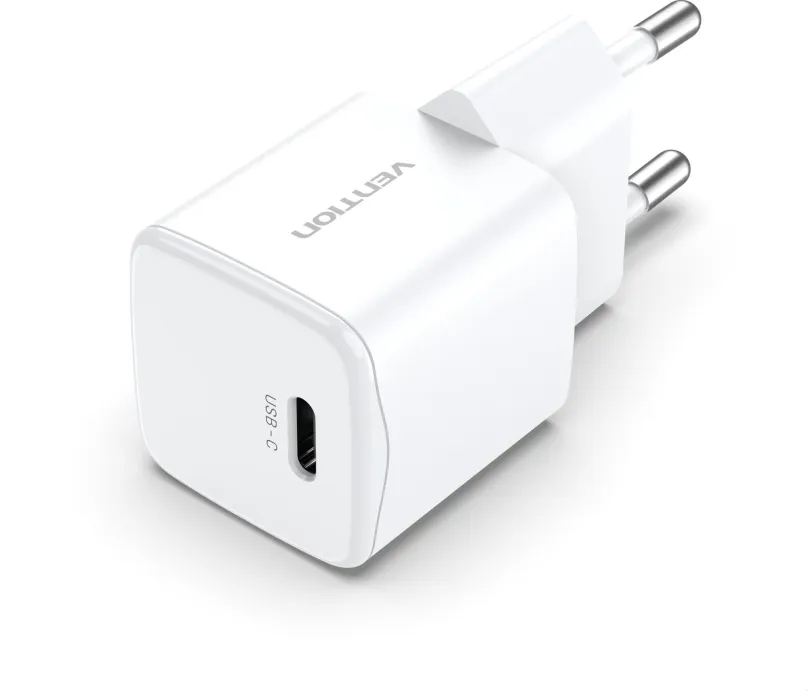 Nabíjačka do siete Vention Ultramini 1-Port USB-C Wall Charger (20W) EU-Plug White