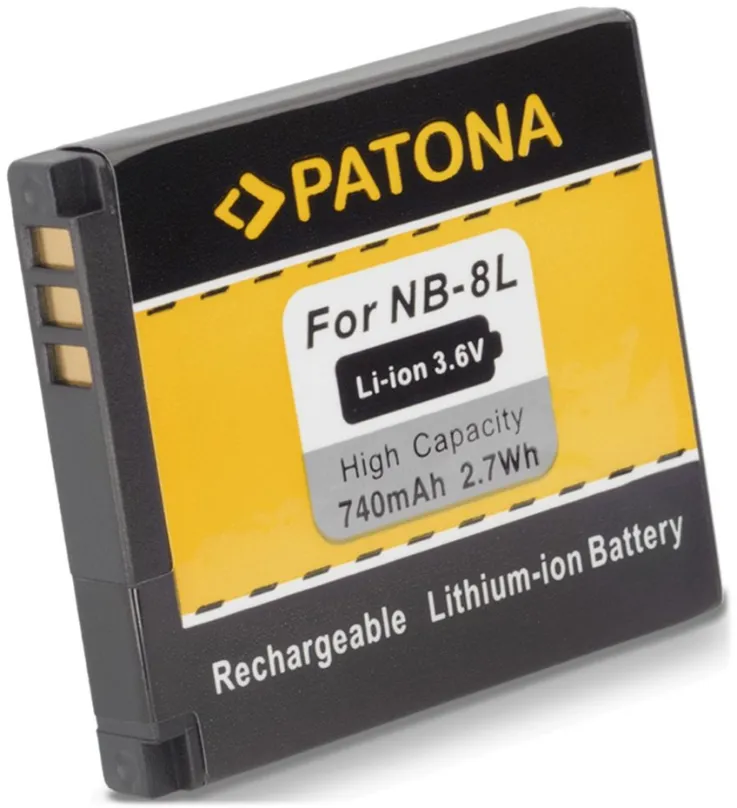 Batérie pre fotoaparát Paton pre Canon NB-8L 740mAh Li-Ion