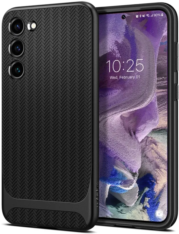 Kryt na mobil Spigen Neo Hybrid Black Samsung Galaxy S23, pre Samsung Galaxy S23, materiál