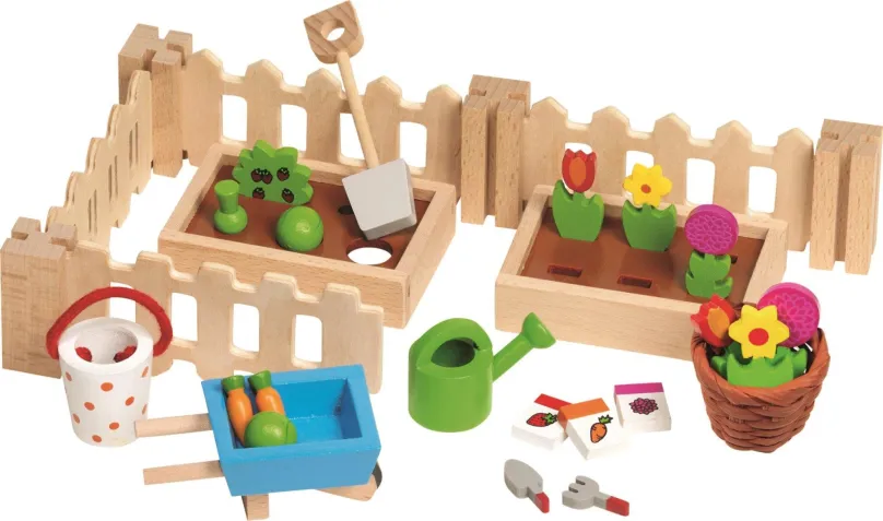Herný set GOKI Moja malá záhradka - doplnky k domčeku pre bábiky