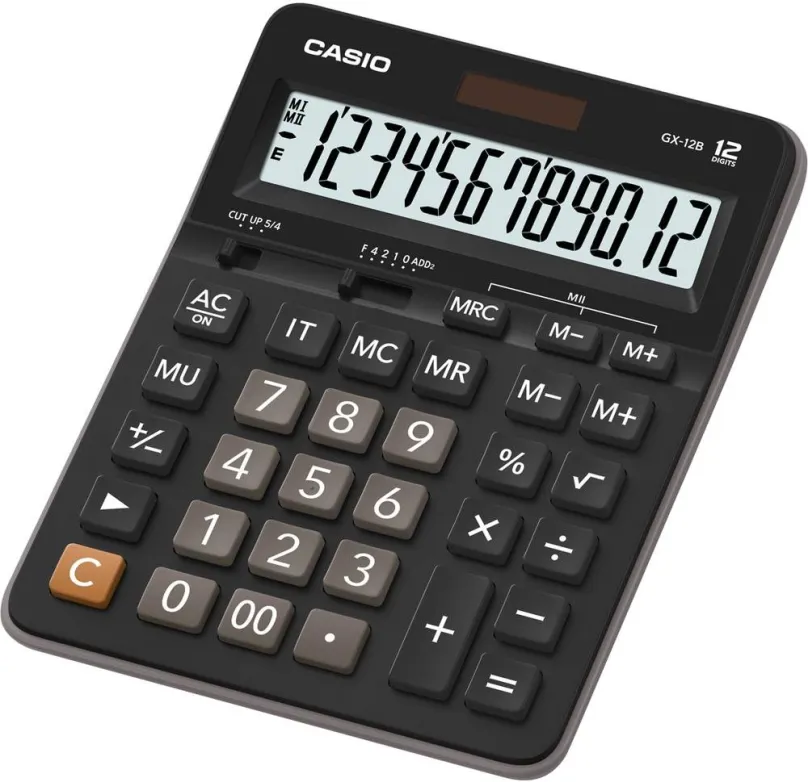 Kalkulačka CASIO GX 12 B, stolné, solárne aj batériové napájanie, 12miestny LCD displej, o