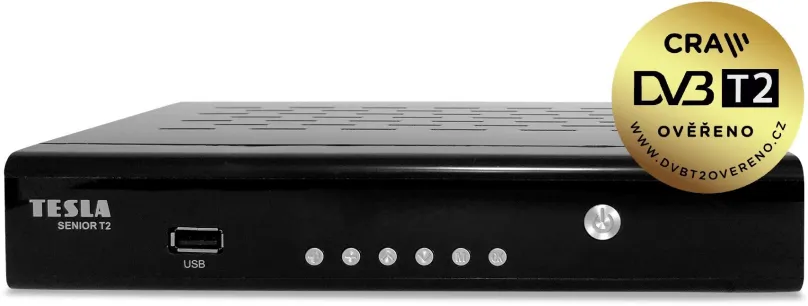 Set-top box TESLA Senior, DVB-T2/T (H.265/HEVC), Full HD, HDMI, SCART, S/PDIF koaxiálne, a