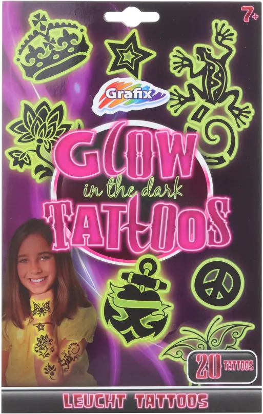 Dočasné tetovanie Svietiace tetovanie dievčenské