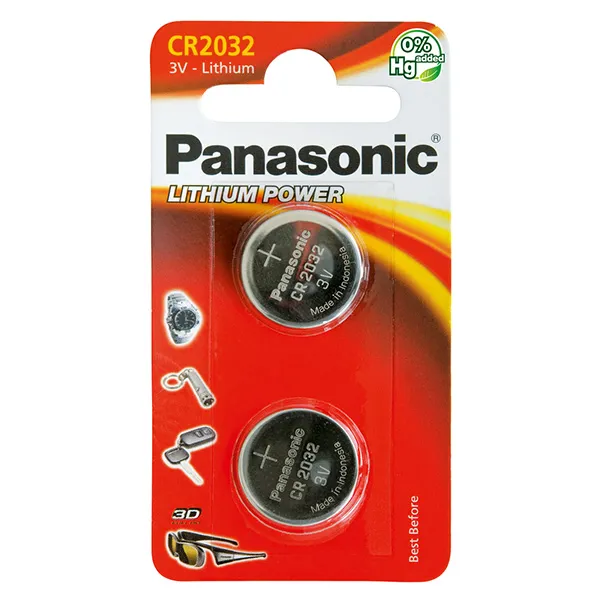 Batéria lítiová, CR2032, 3V, Panasonic, blister, 2-pack