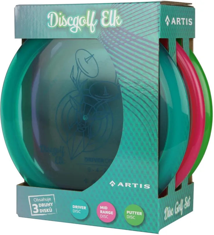Discgolf sada Artis Discgolf Elk Set, tri rôzne disky na discgolf