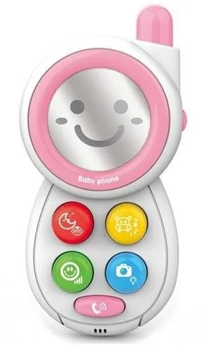 Interaktívna hračka Huanger telefón Smile Ružový