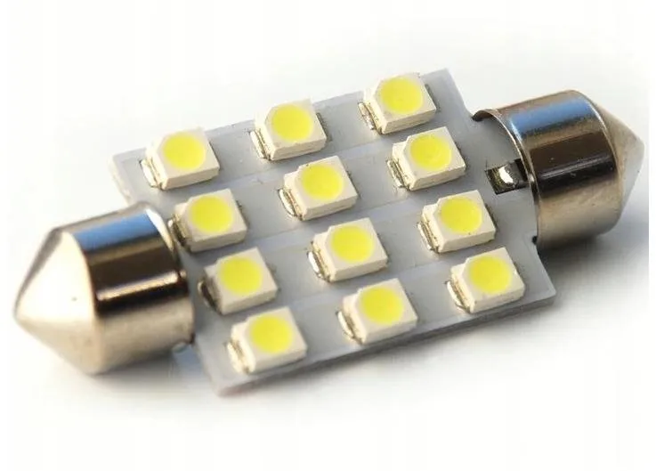LED autožiarovka Rabel 39 mm 12 smd 2835 C5W C10W C15W SV8,5 biela
