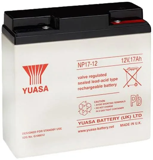 Batéria pre záložné zdroje YUASA 12V 17Ah bezúdržbová olovená batéria NP17-12