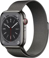 Chytré hodinky Apple Watch Series 8 45mm Cellular Grafitový nerez s grafitovým milánskym ťahom