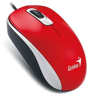 Myš Genius DX-110 Passion red, drôtová, optická, symetrická, pripojenie cez USB, citlivosť