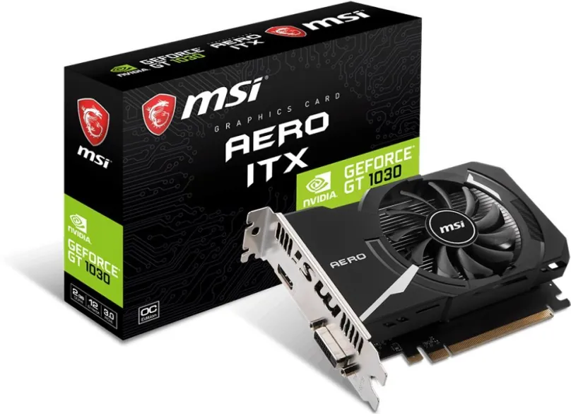 Grafická karta MSI GeForce GT 1030 AERO ITX 2GD4 OC