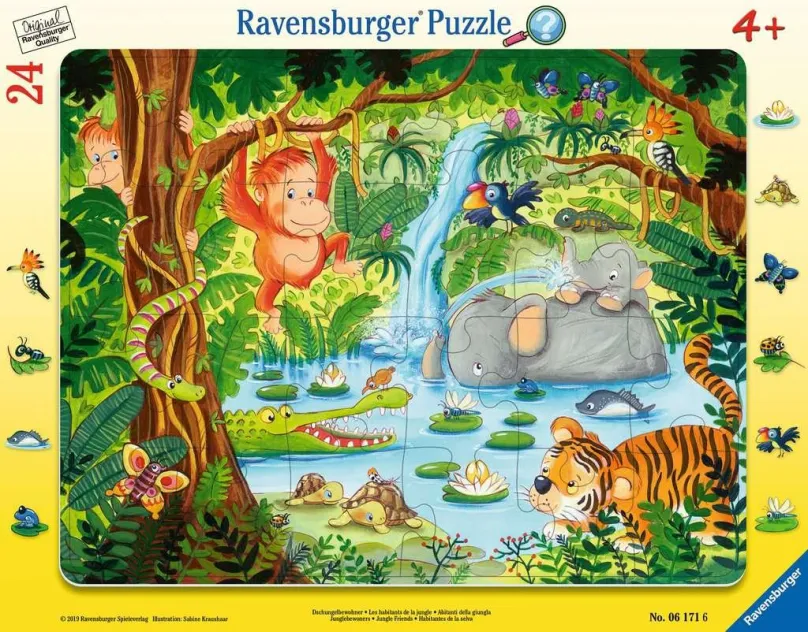 RAVENSBURGER Puzzle Priatelia z džungle 24 dielikov