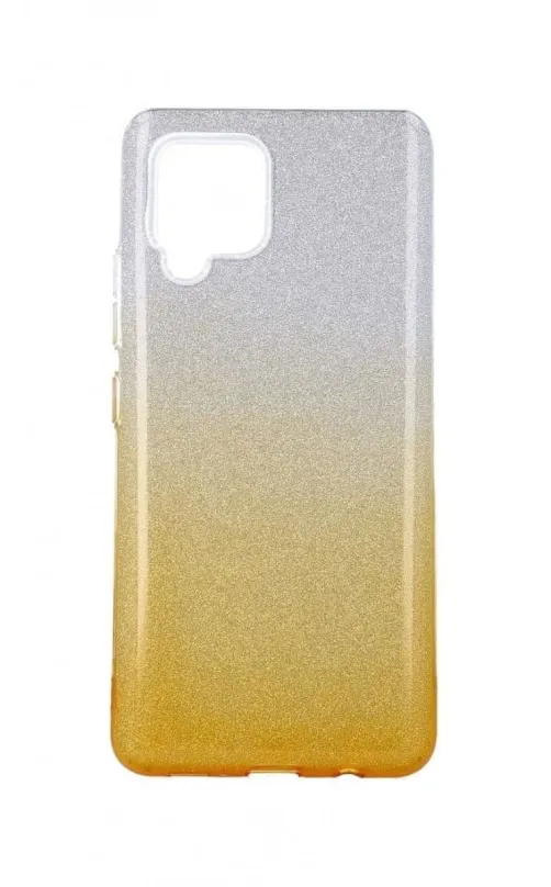 Kryt na mobil TopQ Samsung A42 glitter strieborno-oranžový 55359