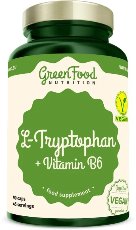 Aminokyseliny GreenFood Nutrition L-Tryptophan 90 kapsúl