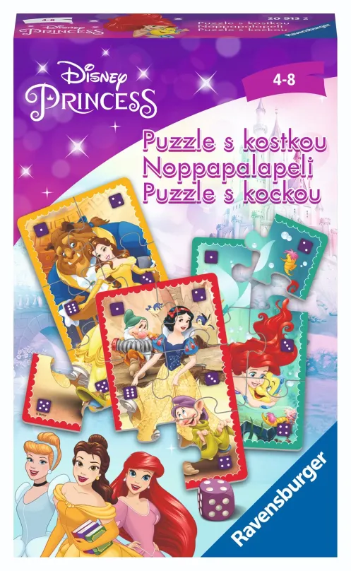 Dosková hra Ravensburger 209132 Disney Princess: Puzzle hra s kockou