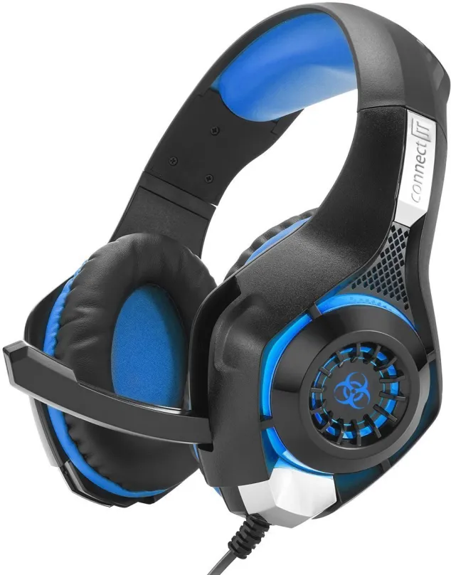 Herné slúchadlá CONNECT IT CHP-4510-BL Gaming Headset BIOHAZARD modrá