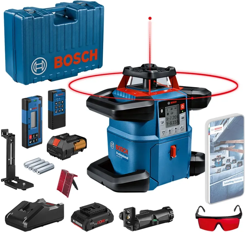 Rotačný laser Bosch Professional GRL 600 CHV + LR60 + RC6 + kufor 0.601.061.F00
