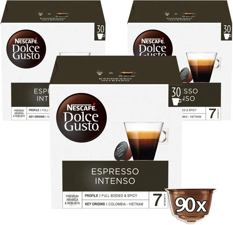 Kávové kapsule NESCAFÉ® Dolce Gusto® Espresso Intenso, 30 kapsúl v balení (3ks)