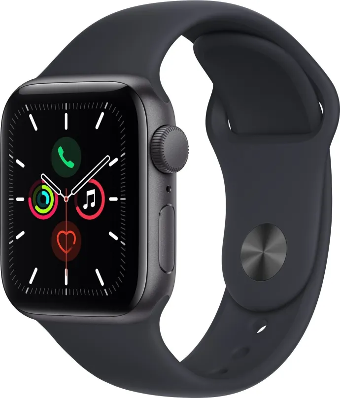 Chytré hodinky Apple Watch SE 40mm Vesmírne šedý hliník s temne atramentovým športovým remienkom