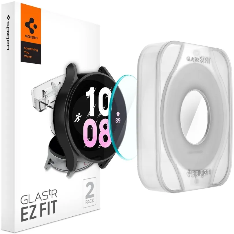 Ochranné sklo Spigen Glass EZ Fit 2 Pack Samsung Galaxy Watch5 Pro 45mm, pre inteligentné