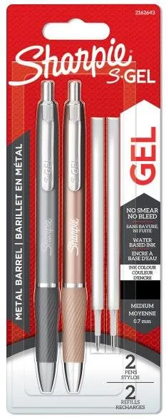 Guľôčkové pero SHARPIE S-GEL 0,7 mm, 2 ks