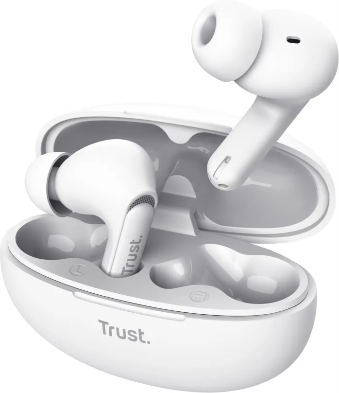 Bezdrôtové slúchadlá Trust YAVI ENC ECO FRIENDLY earbuds biela