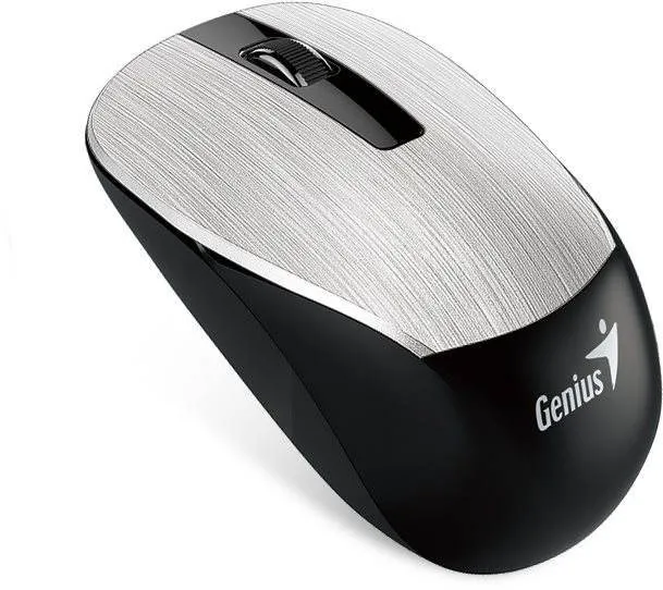 Myš Genius NX-7015 Silver, bezdrôtová, 1600DPI, 3 tlačidlá, USB a bezdrôtový USB prijímač,