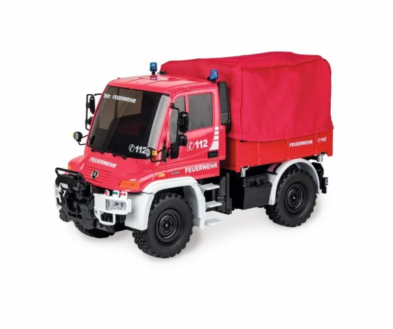 RC auto Tamiya-Carson auto MB Unimog U300 1:12 hasiči, - vhodné pre deti od 8 rokov, funkc