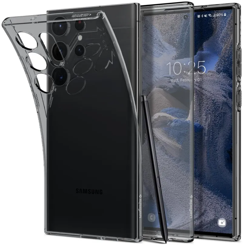 Kryt na mobil Spigen Liquid Crystal Space Samsung Galaxy S23 Ultra, pre Samsung Galaxy S23