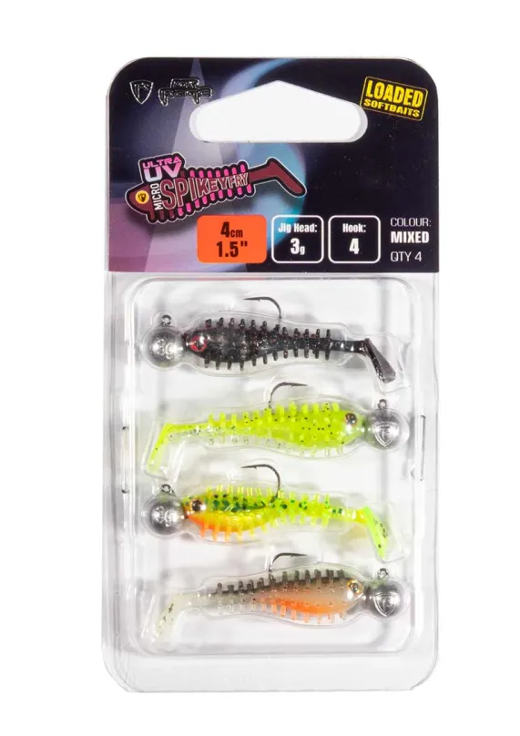 FOX Rage Gumová nástraha Micro Spikey Fry Loaded 4cm UV Mixed Colours 2 4ks