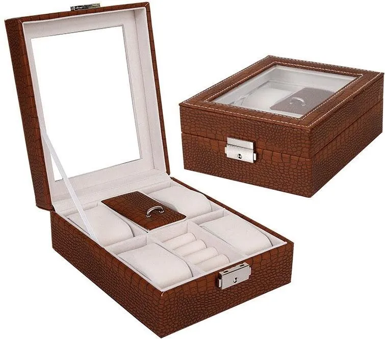 Box na hodinky Gaira Kazeta na hodinky a šperky 90101-15, 16,3 x 20,4 x 8 cm, kazeta na 4