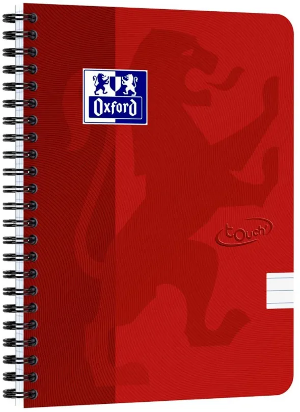 Zápisník OXFORD Nordic Touch A5+, 70 listov, linajkový, červený