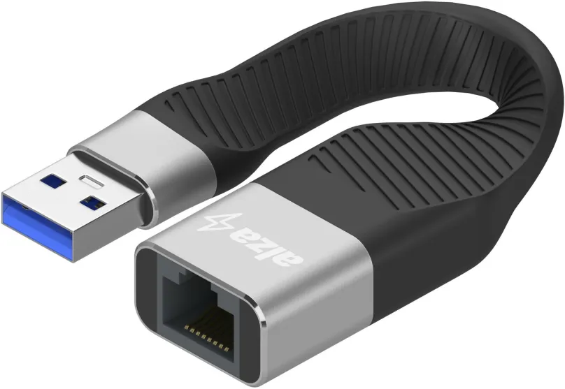 Redukcia AlzaPower FlexCore USB-A na RJ-45 čierna