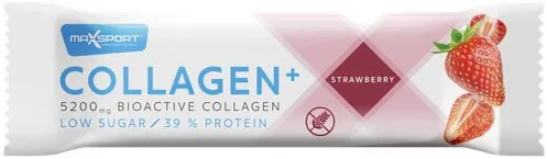 Energetická tyčinka MaxSport Collagen + jahoda 40 g, , energetická hodnota 435,84 kcal na