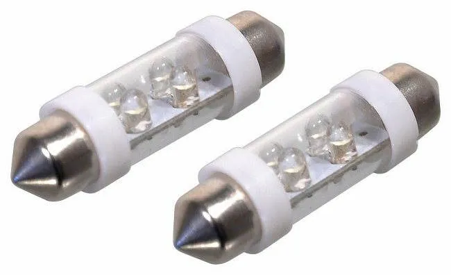 LED autožiarovka COMPASS 4 LED 12V suf.11X39 SV8.5 biela 2ks