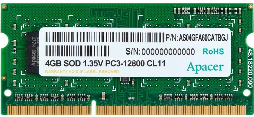 Operačná pamäť Apacer SO-DIMM 4GB DDR3 1600MHz CL11