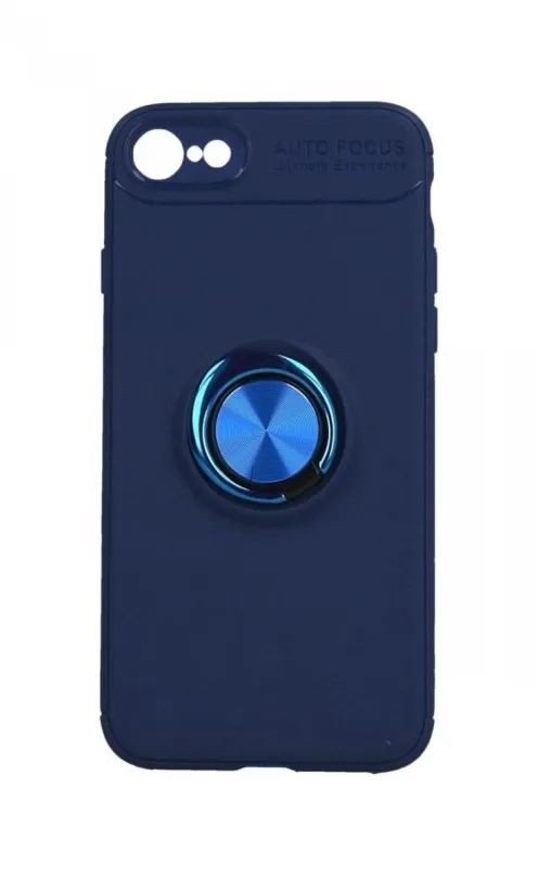 Kryt na mobil TopQ Kryt iPhone SE 2022 modrý s modrým prsteňom 74636