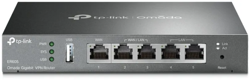 Router TP-Link ER605, Omada SDN, 1 x LAN, 1 x WAN, 128 MB RAM, 16 MB Flash úložisko, porty