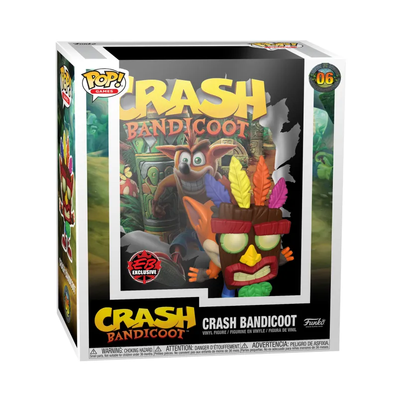 Funko POP Game Cover: Crash Bandicoot w/ Aku Mask