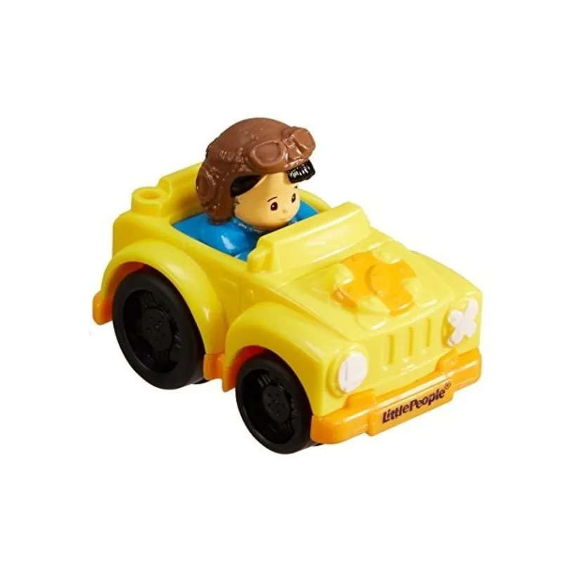 Fisher Price Little People mini autíčko Koby v žltom aute, Mattel BHV04