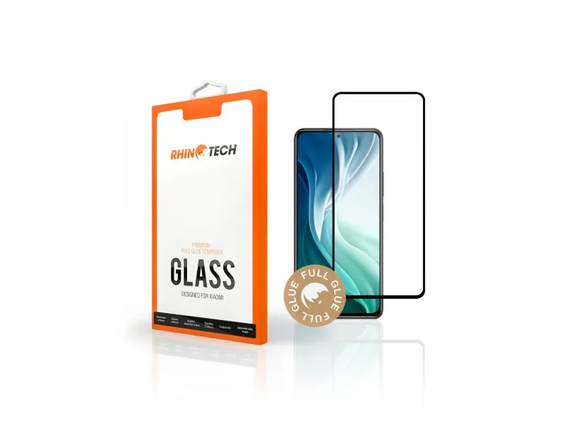 RhinoTech Tvrdené ochranné 2.5D sklo pre Xiaomi Mi 11i / Mi 11 X / Mi 11 X Pro (Full Glue