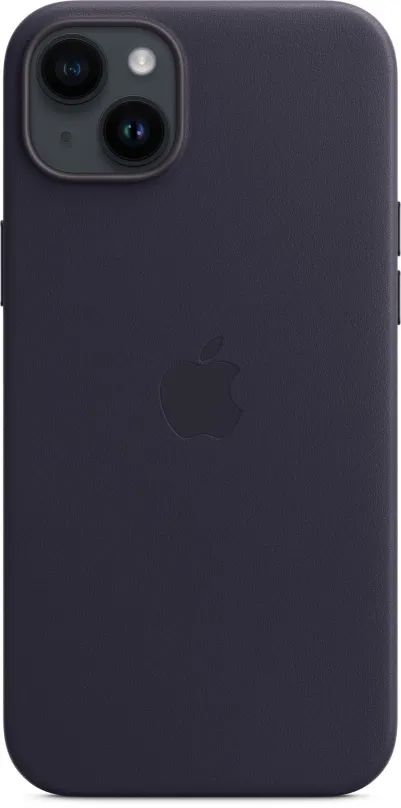 Kryt na mobil Apple iPhone 14 Plus Kožený kryt s MagSafe atramentovo fialový