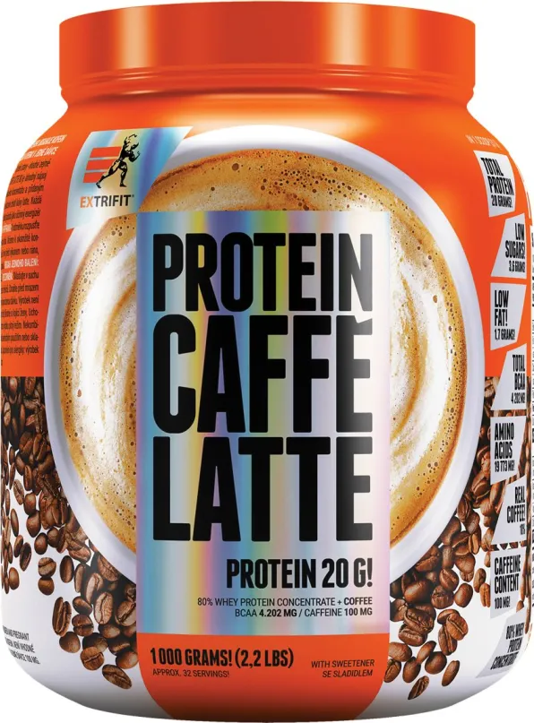Proteín Extrifit Protein Caffe Latte, 1000g, káva