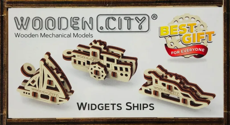 3D puzzle Wooden City 3D puzzle mini sada Widgets: Lode 28 dielikov