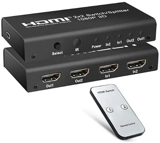 Switch PremiumCord HDMI switch 2: 2, 3D, 1080p s diaľkovým ovládačom