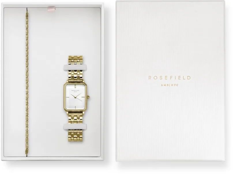 Darčeková sada hodiniek Rosefield set The Octagon and rose bracelet OCWSGJ-X265