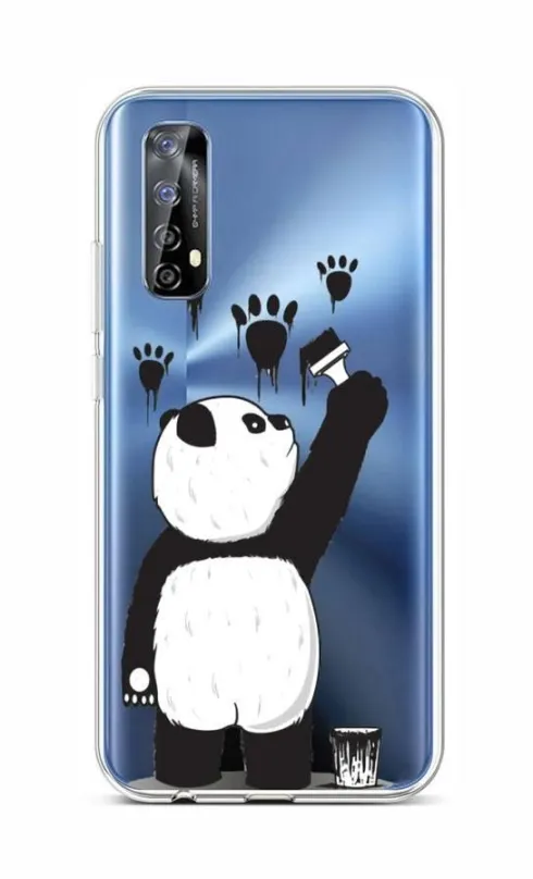 Kryt na mobil TopQ Realme 7 silikón Rebel Panda 62051