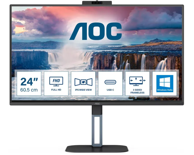 LCD monitor 23,8" AOC 24V5CW/BK